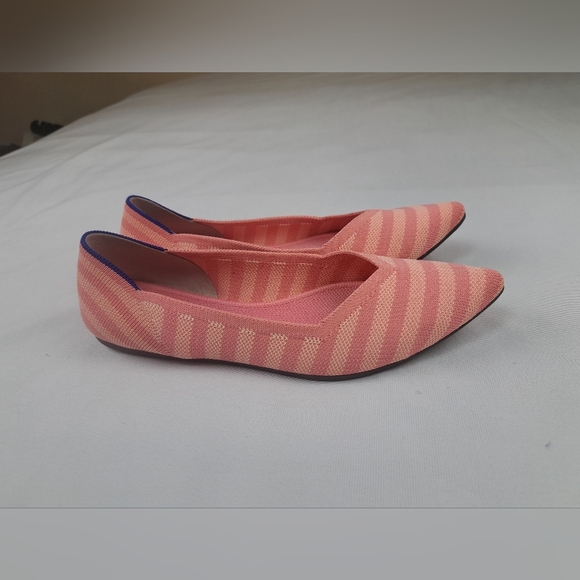 Rothy’s The Point Macaron Stripe Pink Women’s Size 8.5 - Picture 3 of 11